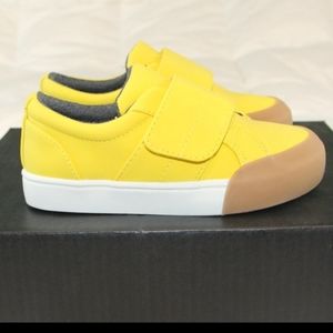 Cat & Jack Bright Yellow Sneakers with Tan Toe